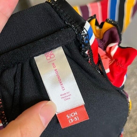 No Boundaries Multi-Color Striped Two Piece Bikini Size Small - Picture 6 of 8